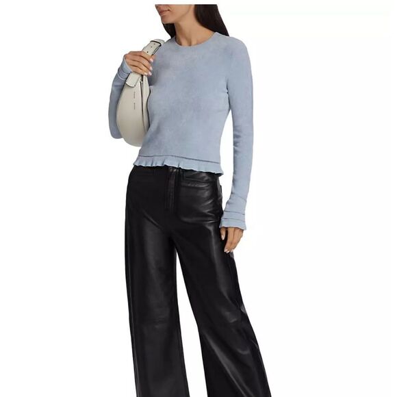 NWT Proenza Schouler White Label Cropped Chenille Sweater Large $448 - Picture 7 of 8
